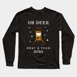 Funny Oh Deer What a Year Face Mask 2020 Long Sleeve T-Shirt